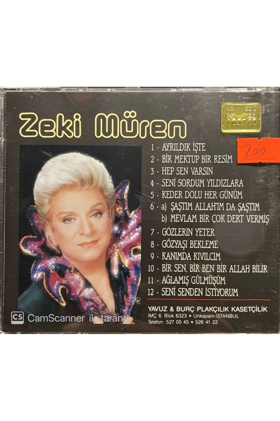 (PLAK DEĞİLDİR CD DİR) Cd Zeki Müren Ayrıldık Işte Sarı Bandrollü Dönem Nadir Cd