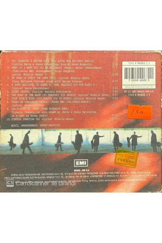 (PLAK DEĞİLDİR CD DİR) Cd George Dalaras With Two Canvas Shoes Cd