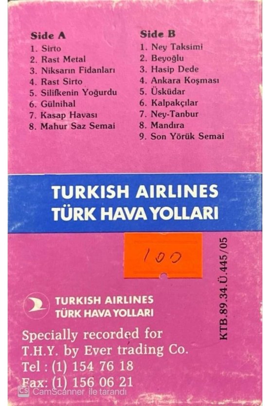 Music Of Turkey Instrumental Kaset