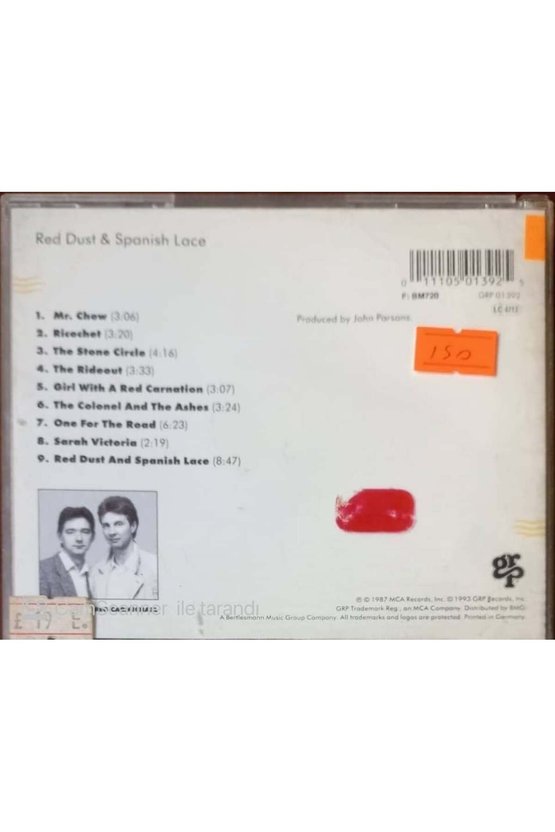 (PLAK DEĞİLDİR CD DİR) Cd Acoustic Alchemy Red Dust & Spanish Lace Cd