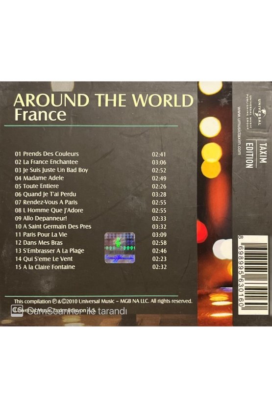 (PLAK DEĞİLDİR CD DİR) Cd Around The World France Cd