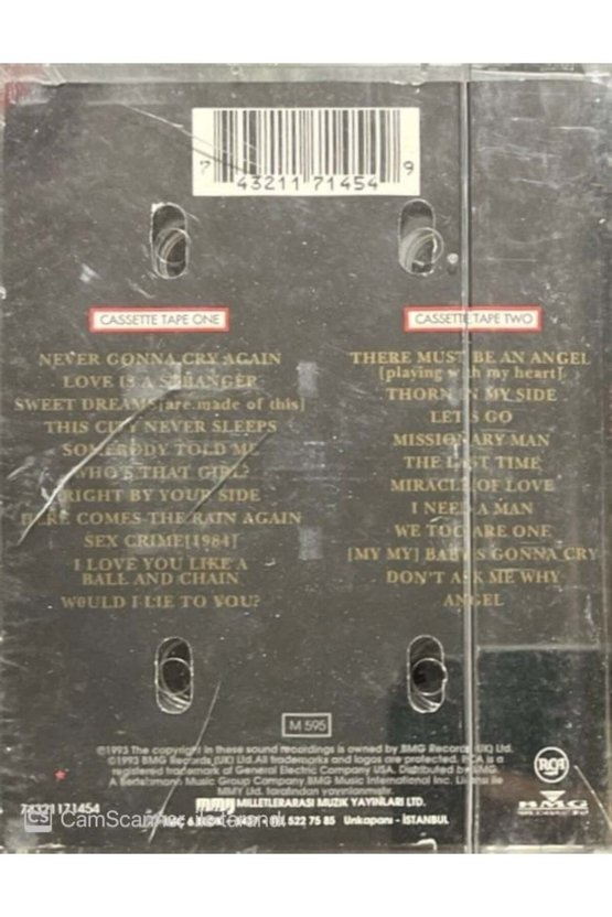 Eurythmics Live 1983 - 1989 Double Kaset