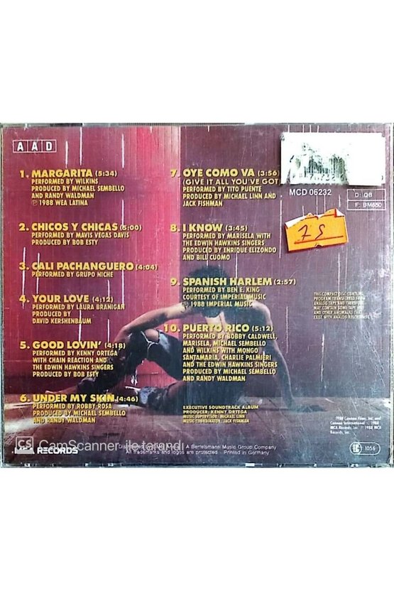 (PLAK DEĞİLDİR CD DİR) Cd Salsa Soundtrack Cd