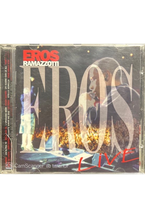 (PLAK DEĞİLDİR CD DİR) Cd Eros Ramazotti Live Cd