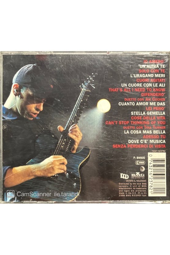 (PLAK DEĞİLDİR CD DİR) Cd Eros Ramazotti Live Cd