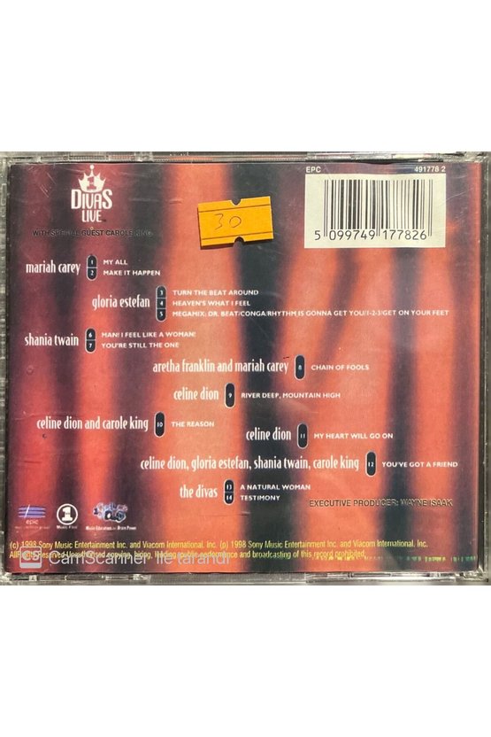 (PLAK DEĞİLDİR CD DİR) Cd Divas Live Cd