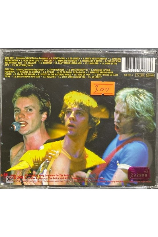 (PLAK DEĞİLDİR CD DİR) Cd The Police Live Double Cd