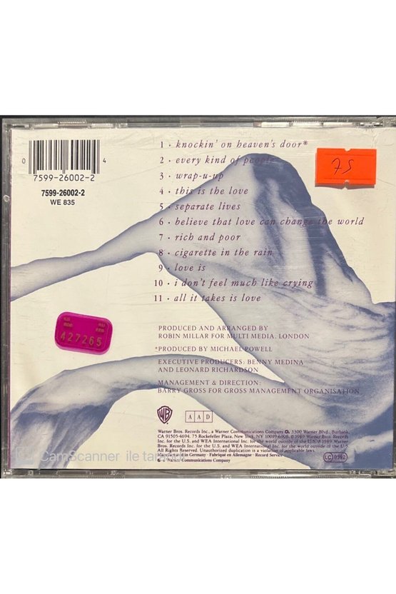 (PLAK DEĞİLDİR CD DİR) Cd Randy Crawford Rich And Poor Cd
