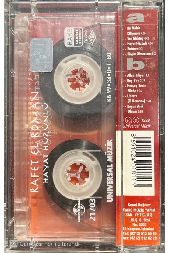 Rafet El Roman Hayat Hüzünlü Kaset