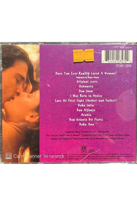(PLAK DEĞİLDİR CD DİR) Cd Don Juan De Marco Cd