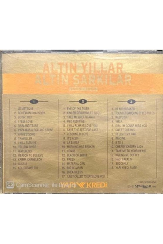 (PLAK DEĞİLDİR CD DİR) Cd Altın Yıllar Altın Şarkılar 1969-1994 Triple Cd