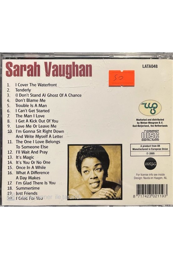 (PLAK DEĞİLDİR CD DİR) Cd Sarah Vaughan What A Difference A Day Makes Cd