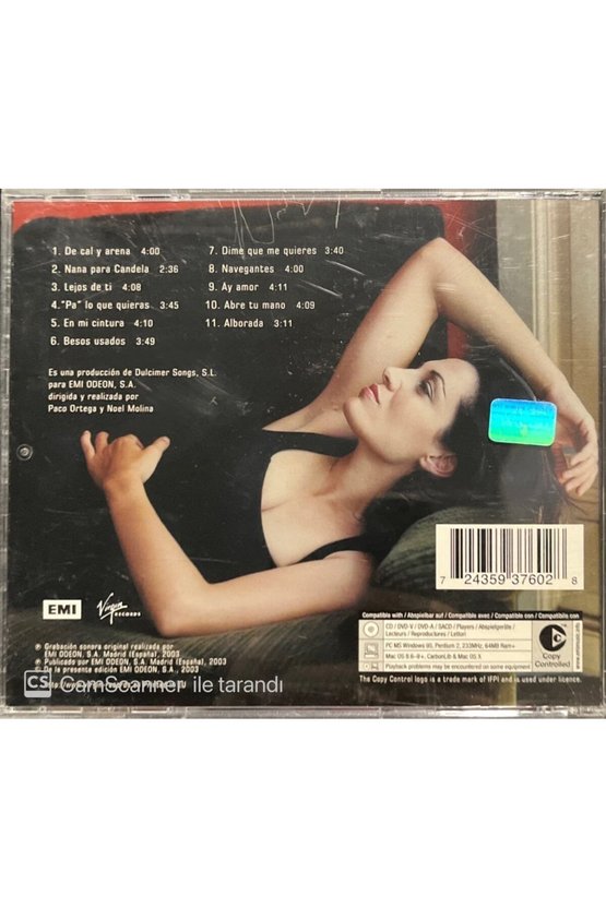 (PLAK DEĞİLDİR CD DİR) Cd Monica Mollina De Cal Y Arena Cd