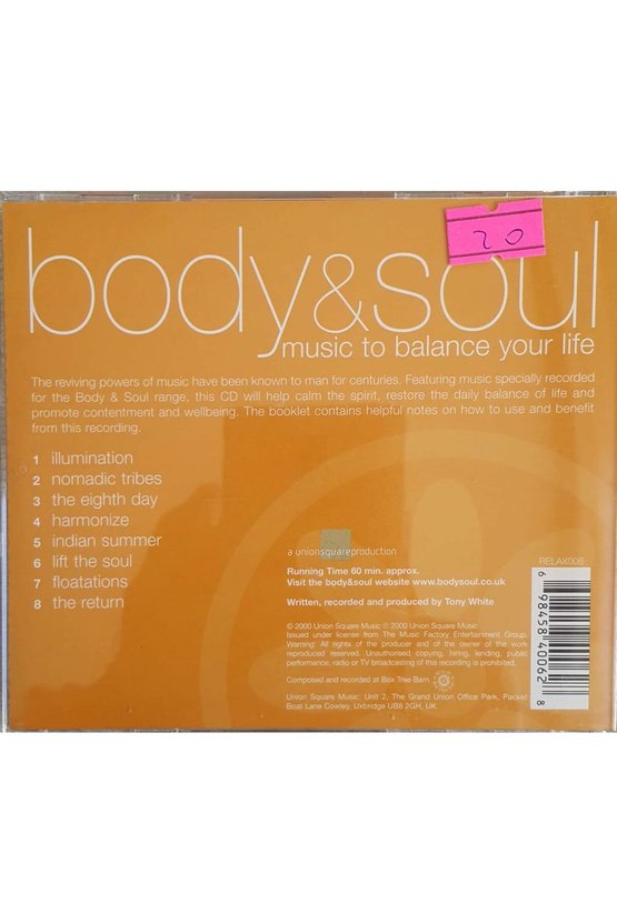 CD Body& Soul Music To Balance Your Life CD