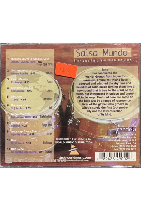 (PLAK DEĞİLDİR CD DİR) Cd Salsa Mundo Afro-cuban Music Cd