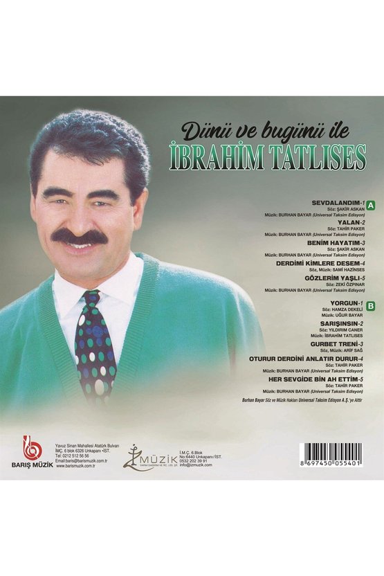 İbrahim Tatlıses - Dünü ve Bugünü İle (Plak)