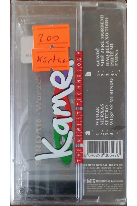 Serdar Wurze ( Kürtçe ) Açılmamış Jelatininde Kaset