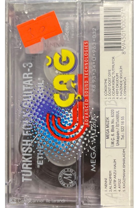 Ethem Adnan Ergil Turkish Folk Guitar - 3 Açılmamış Jelatininde Kaset