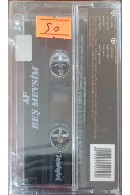 Af Beş Mevsim Açılmamış Jelatininde Kaset