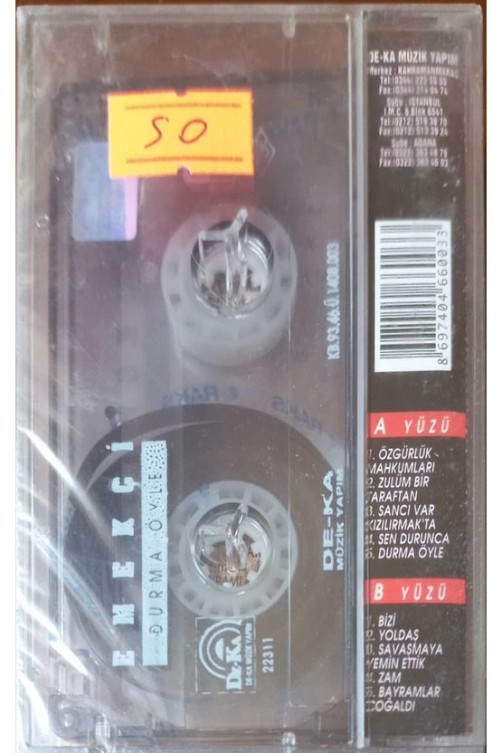 Emekçi Özgürlük Mahkumları Durma Öyle Açılmamış Jelatininde Kaset
