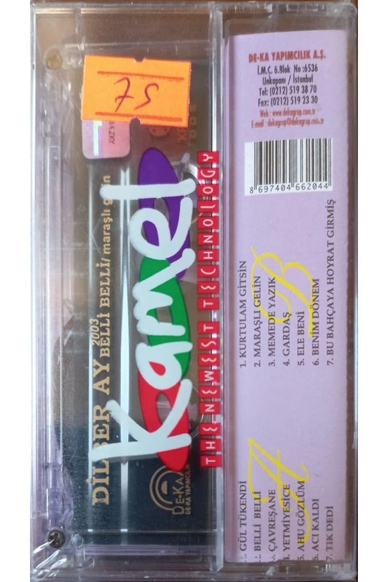 Dilber Ay 2003 Belli Belli Maraşlı Gelin  Açılmamış Jelatininde Kaset