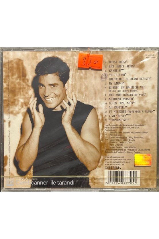 (PLAK DEĞİLDİR CD DİR) Chayanne Simplemente Açılmamış Jelatininde Cd