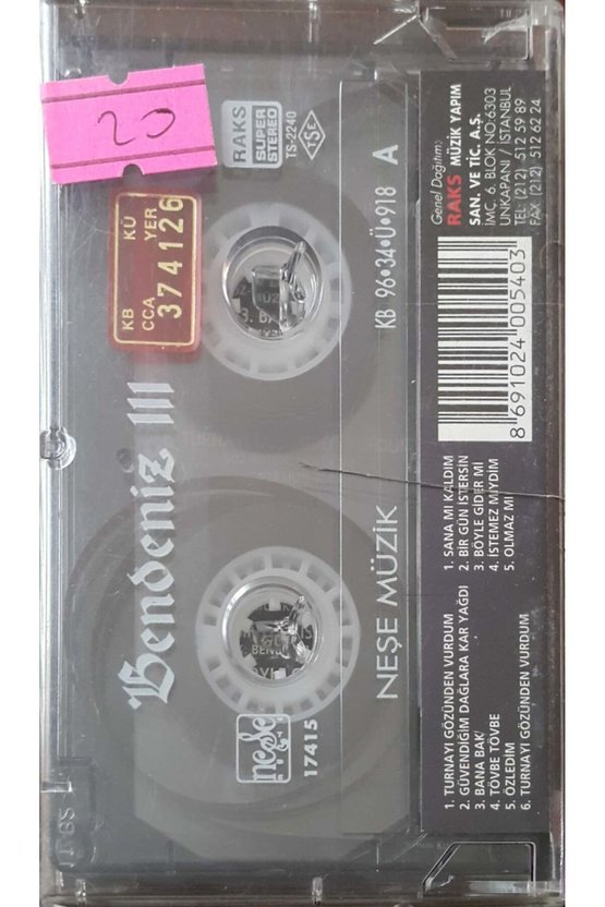 Bendeniz III Açılmamış Jelatininde Kaset