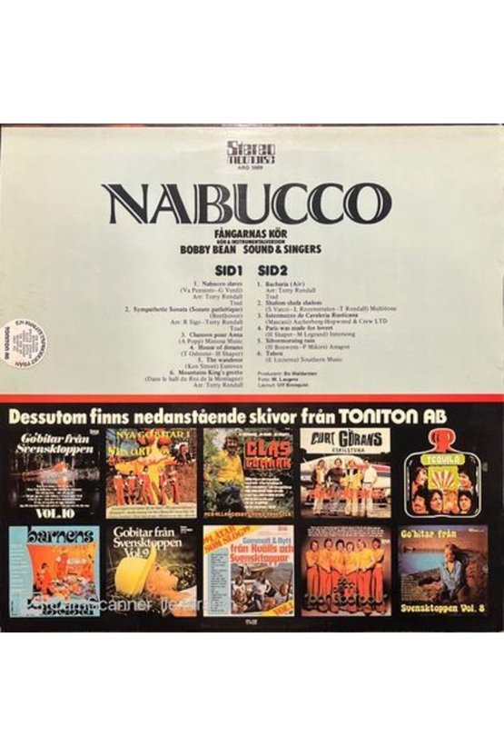 Nabucco Bobby Bean LP Klasik Plak