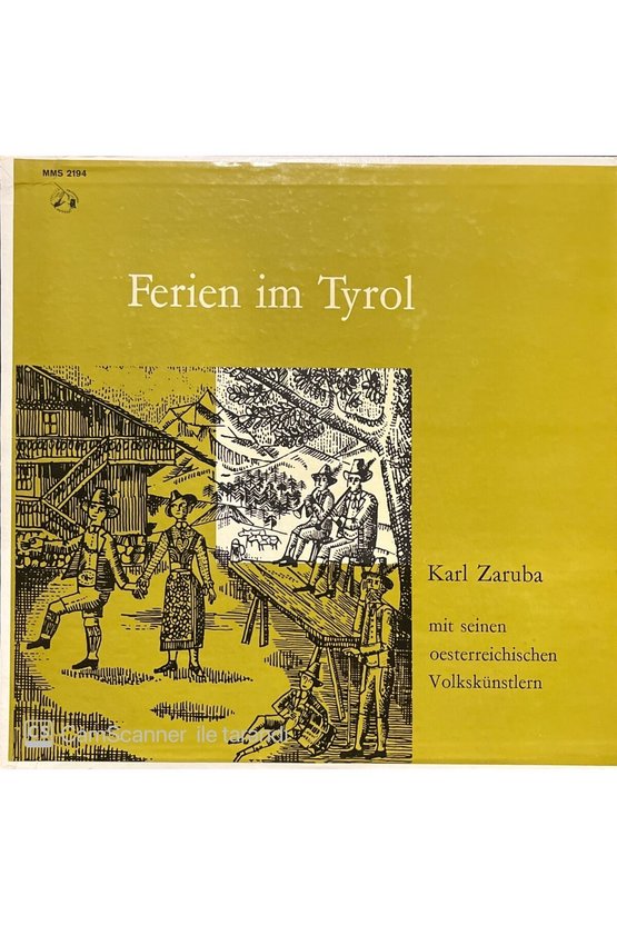 Karl Zaruba Ferien Im Tyrol LP Klasik Plak