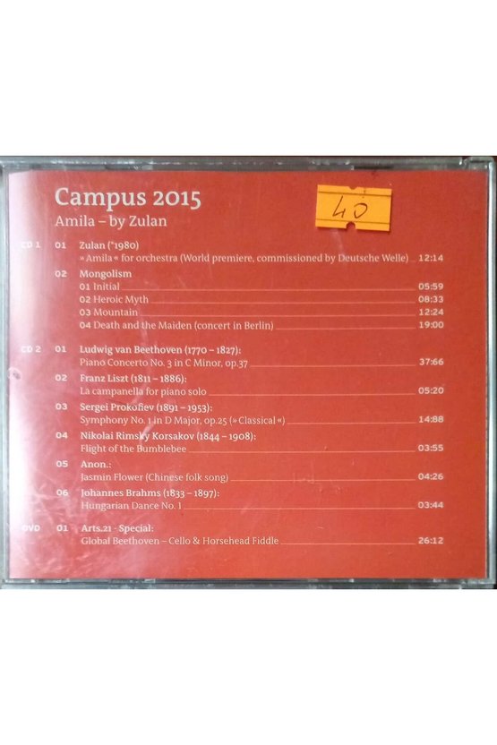 (PLAK DEĞİLDİR CD DİR) Campus 2015 Beijing Bonn Beethoven And Beyond Amila By Zulan Classic Cd