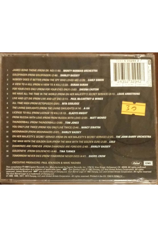 (PLAK DEĞİLDİR CD DİR) The Best Of Bond James Bond Cd
