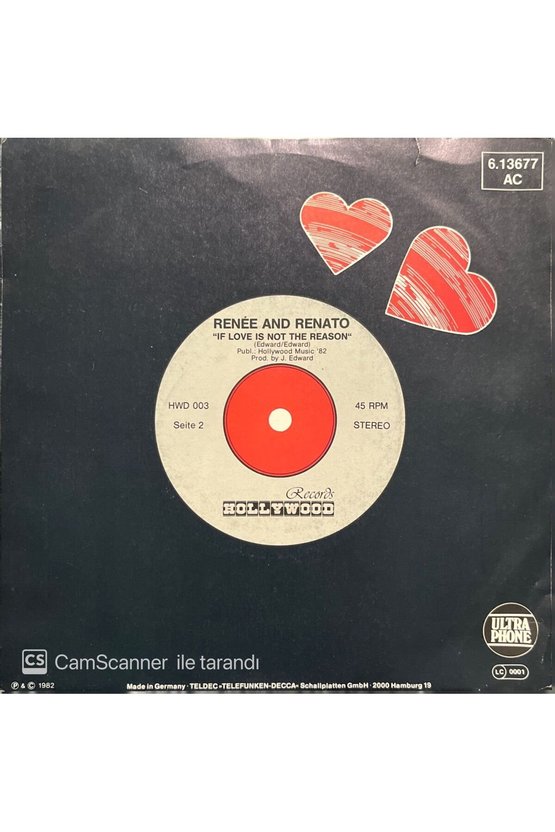 Renee And Renato Save Your Love 45lik Plak