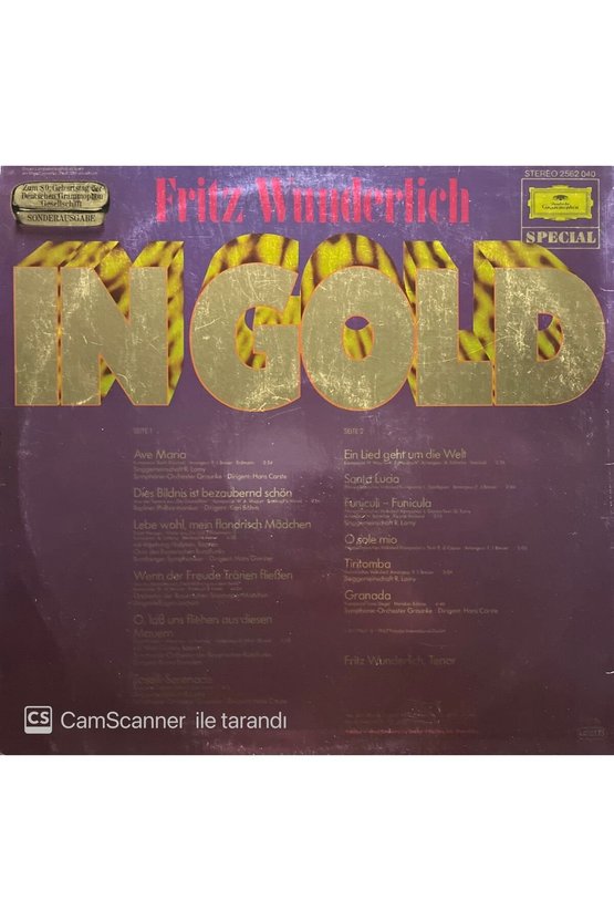 Fritz Winderlich In Gold LP Plak