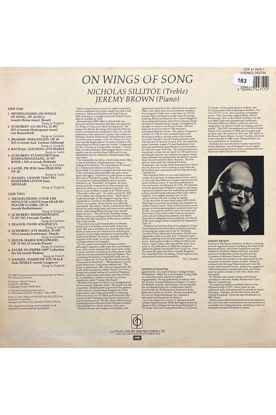 On Wings Of Songs LP Plak
