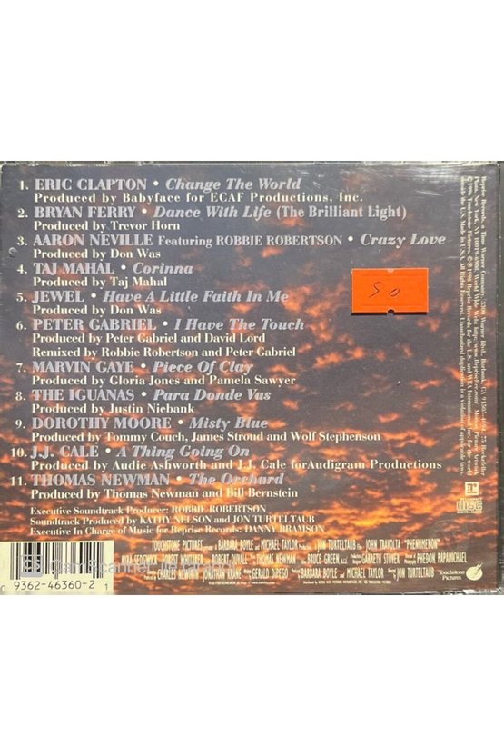 (PLAK DEĞİLDİR CD DİR) John Travolta Phenomenon Soundtrack Cd