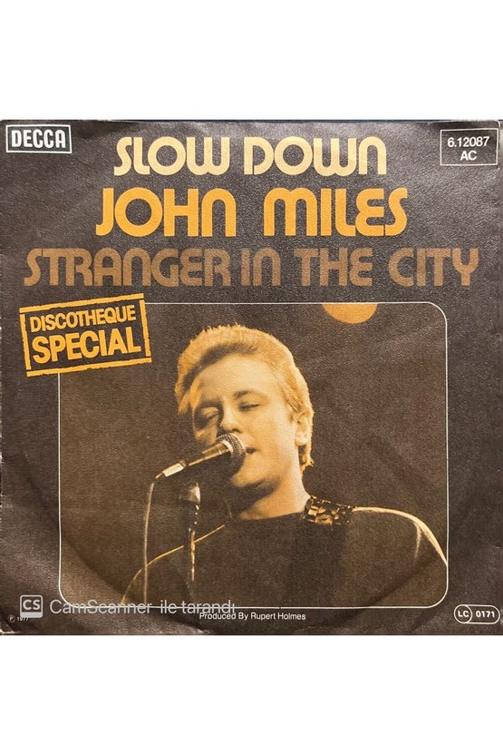 John Miles Slow Down 45lik Plak