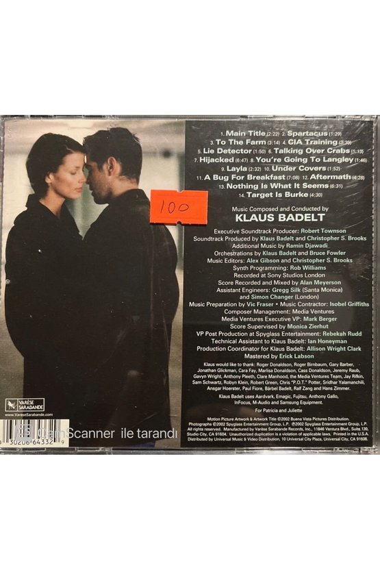 (PLAK DEĞİLDİR CD DİR) The Recruit Soundtrack Cd