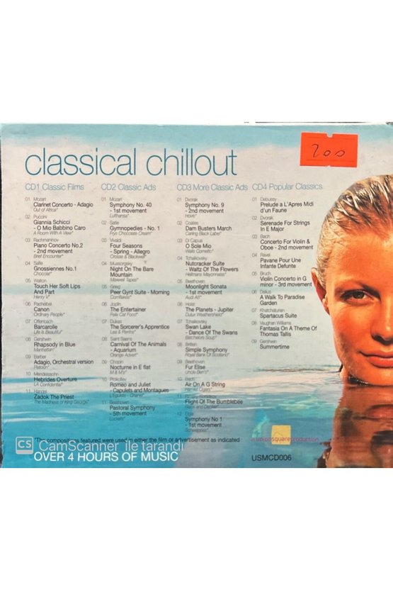 (PLAK DEĞİLDİR CD DİR) Classical Chillout Box Set 4 Cd