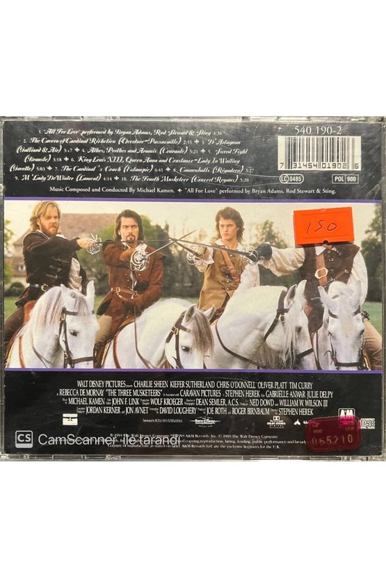 (PLAK DEĞİLDİR CD DİR) The Three Muketeers Soundtrack Cd
