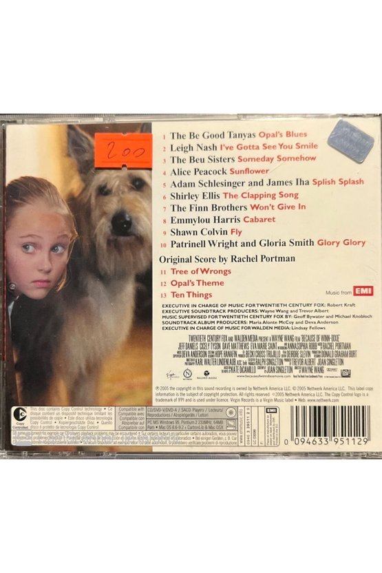 (PLAK DEĞİLDİR CD DİR) Because Of Winn-dixie Soundtrack Cd