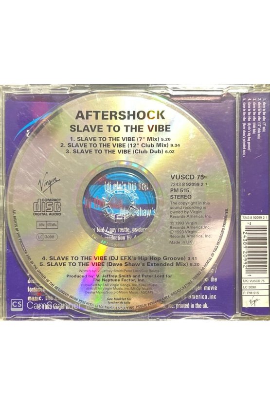 (PLAK DEĞİLDİR CD DİR) Aftershock Slave To The Vibe Maxi Single Cd