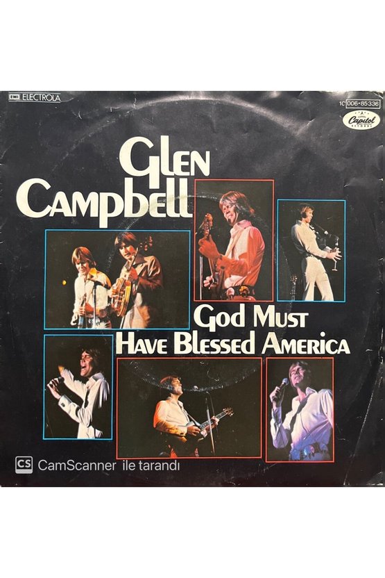 Glen Campbell God Must Have Blassed America 45lik Plak
