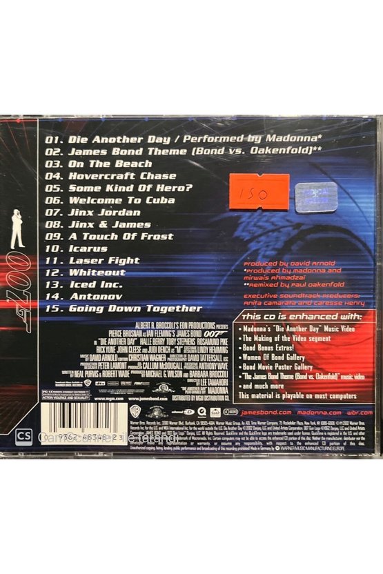 (PLAK DEĞİLDİR CD DİR) Die Another Day Soundtrack Cd