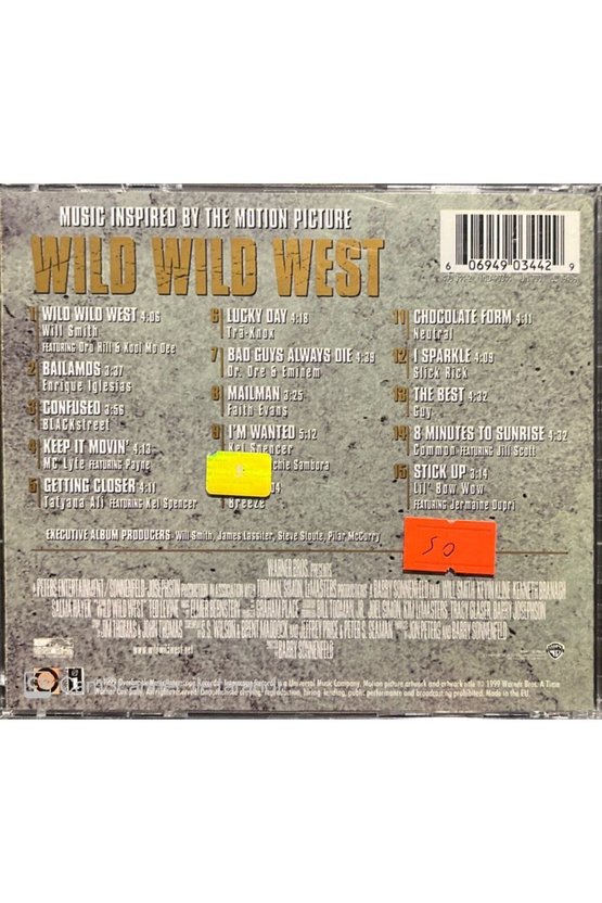 (PLAK DEĞİLDİR CD DİR) Wild Wild West Soundtrack Cd
