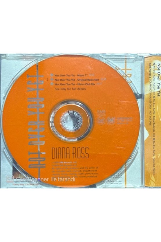 (PLAK DEĞİLDİR CD DİR) Diana Ross Not Over You Yet Maxi Single Cd