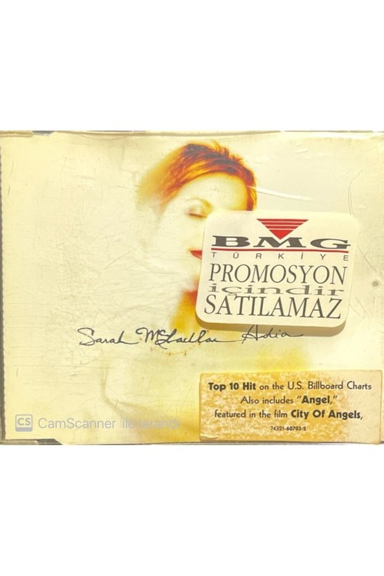 (PLAK DEĞİLDİR CD DİR) Sarah Mclachan Adia Maxi Single Cd