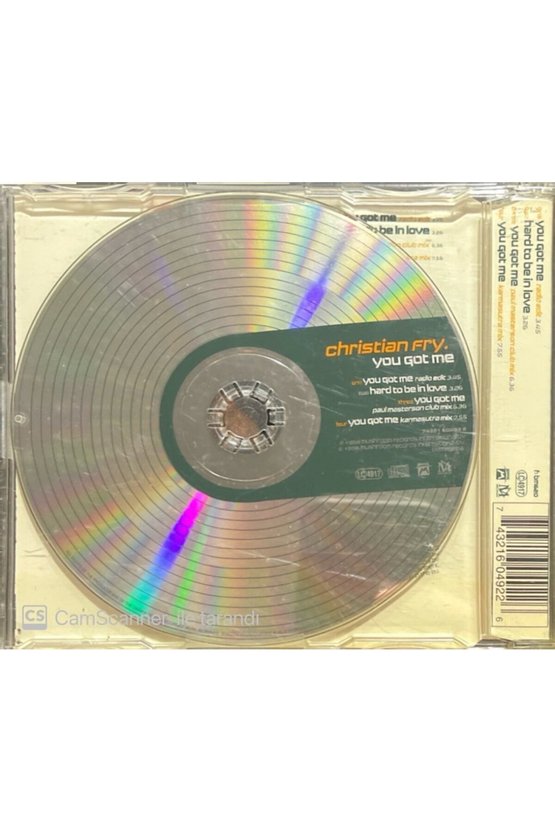 (PLAK DEĞİLDİR CD DİR) Christian Fry You Got Me Maxi Single Cd