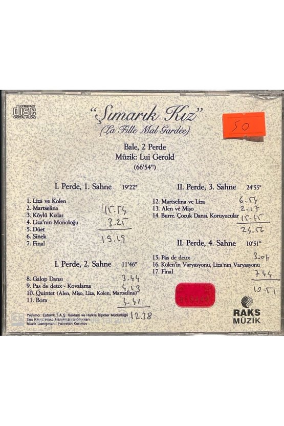 (PLAK DEĞİLDİR CD DİR) Lui Gerold Şımarık Kız Classic Cd