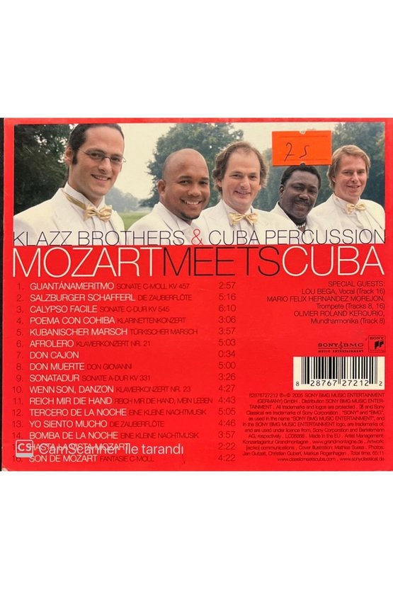 (PLAK DEĞİLDİR CD DİR) Klazz Brothers & Cuba Percussion Mozart Meets Cuba Classic Cd
