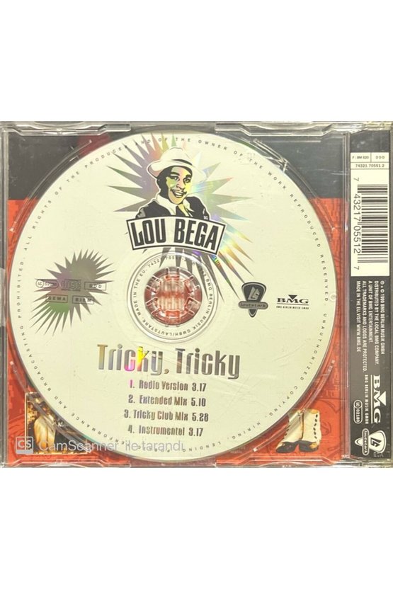 (PLAK DEĞİLDİR CD DİR) Lou Bega Tricky, Tricky Maxi Single Cd